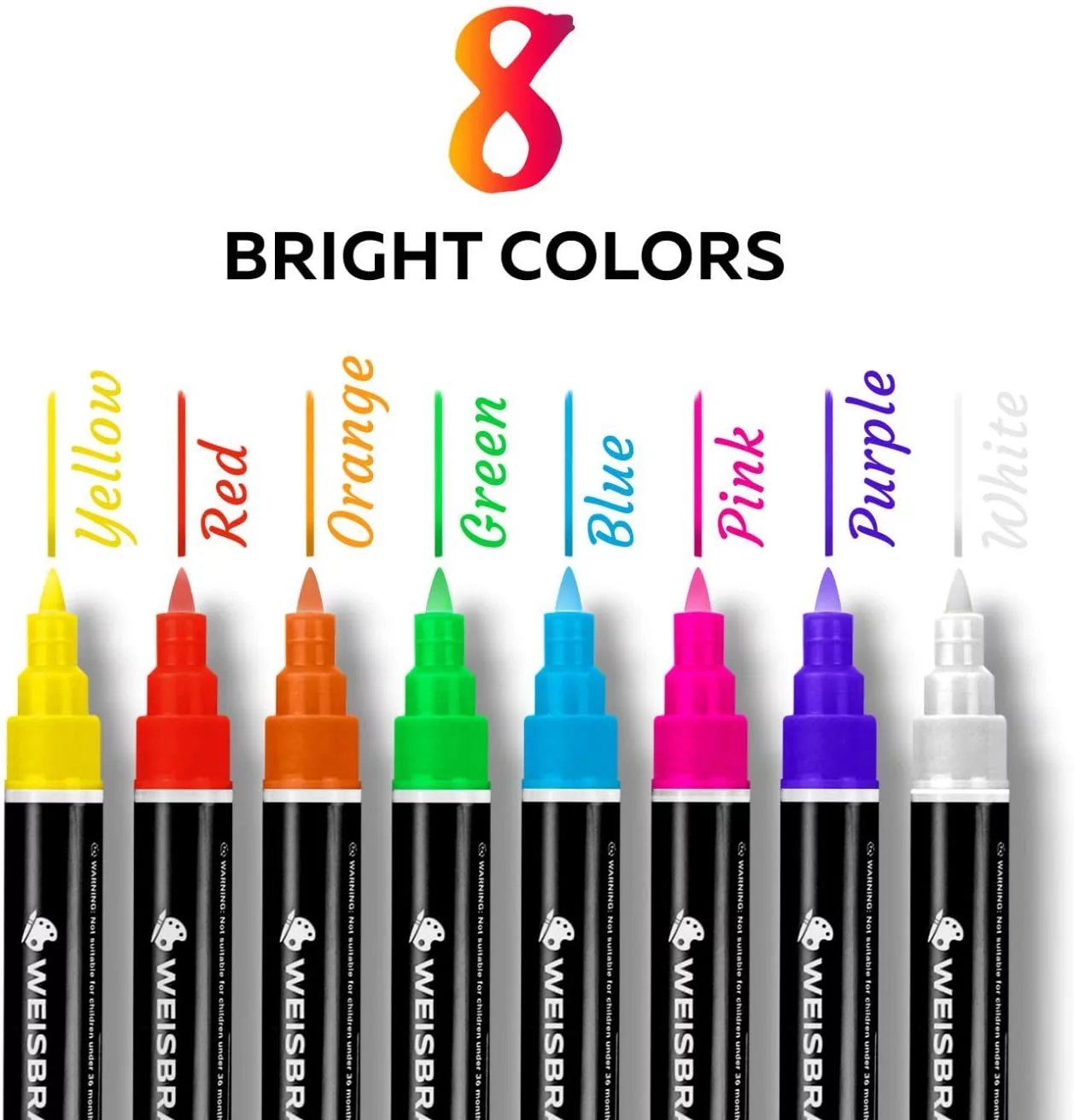 8pcs Liquid Chalk Markers Pens Washable Wet Erase Neon Chalk