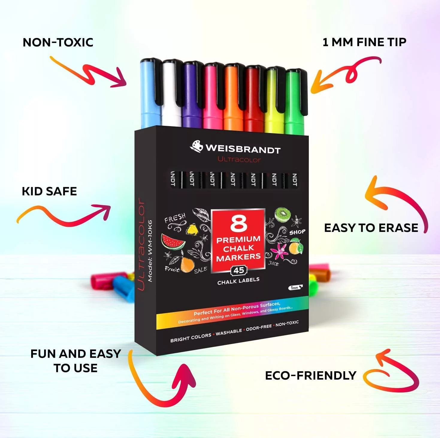  Premium Chalk Markers 8pcs 