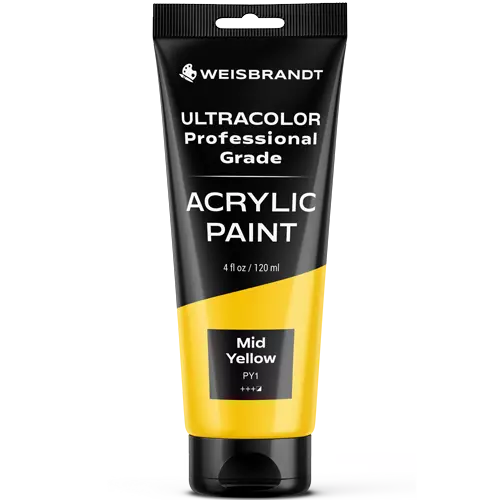 acrylic paint mid yellow
